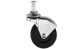 #25 - 2-1/2" polyolefin wheel with thread stem